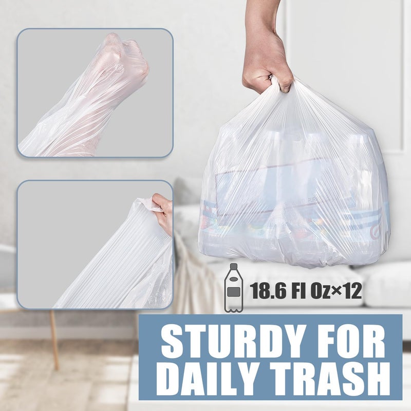 Beneval 4 Gallon Small Trash Bags, 250 Count, Unscented, Transparent, Durable, Ideal for Bathroom, Kitchen, Office, Bedroom - Image 4